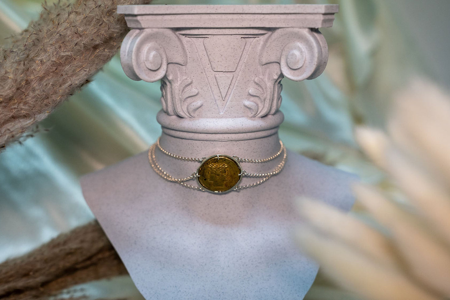 Choker Moneta Quadrigato